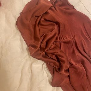 Honeydove Vintage Medium (35”) SILK bandana scarf in REDWOOD